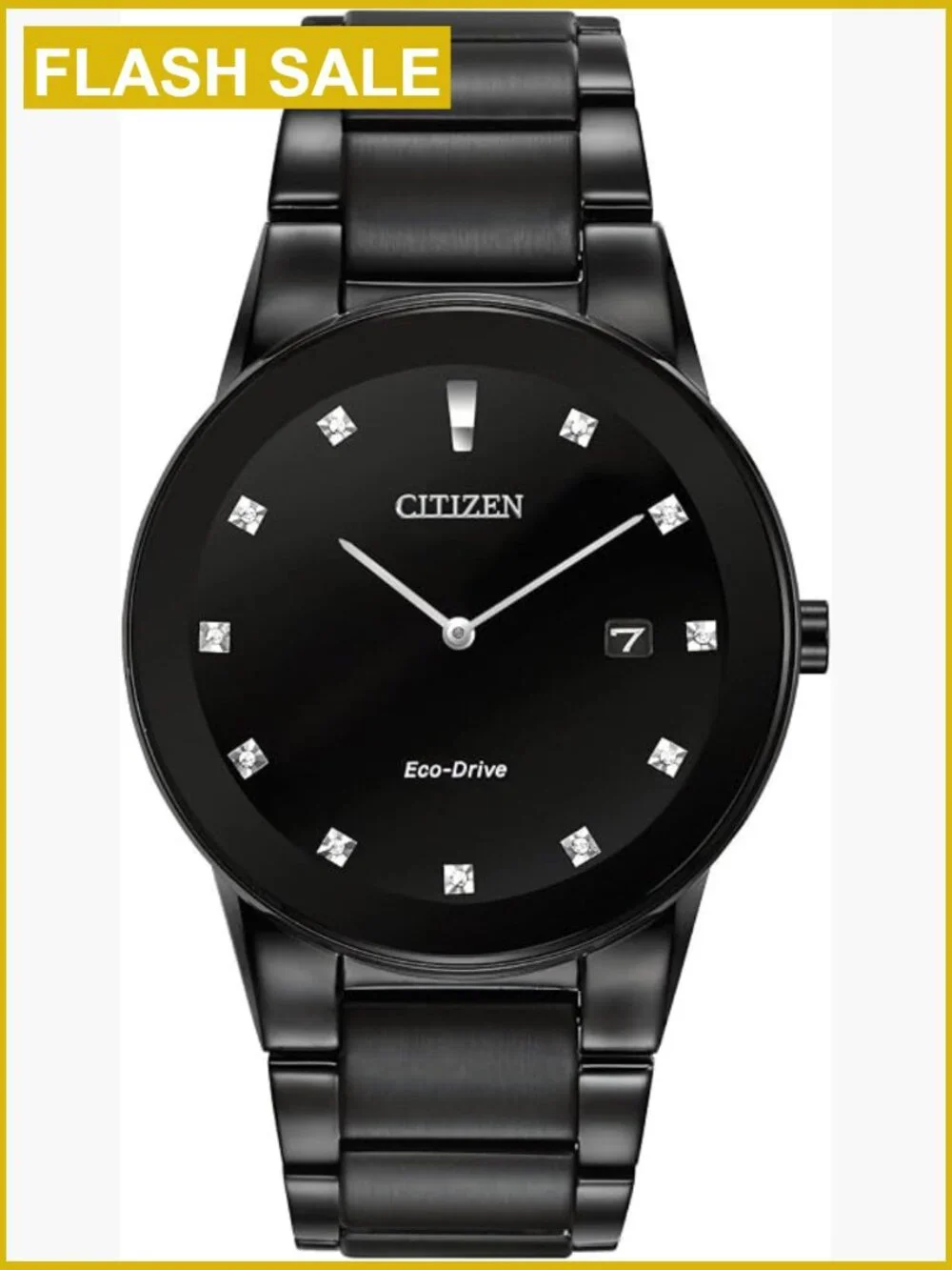 Solar Powered Eco-Drive Dress Watch, Diamond Accents